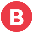 letter b red icon