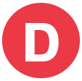 letter d red icon