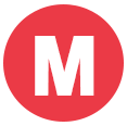 letter m red icon