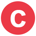 letter c red icon