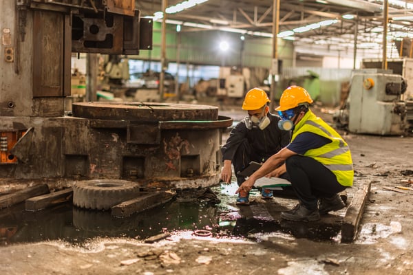 industrial cleaning oil leak