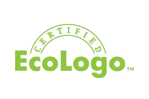 Green EcoLogo text with CERTIFIED written in an arc above it, all on a white background. The design suggests environmental certification or eco-friendly recognition.