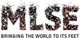 The letters MLSE are formed by a collage of small images of people. Below, the slogan reads: Bringing the world to its feet.