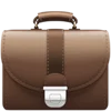 A brown leather briefcase with a top handle and a silver clasp, photographed against a plain white background.