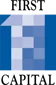 Logo with a stylized blue and white F formed by rectangles, with the word FIRST above and CAPITAL below in black uppercase letters.